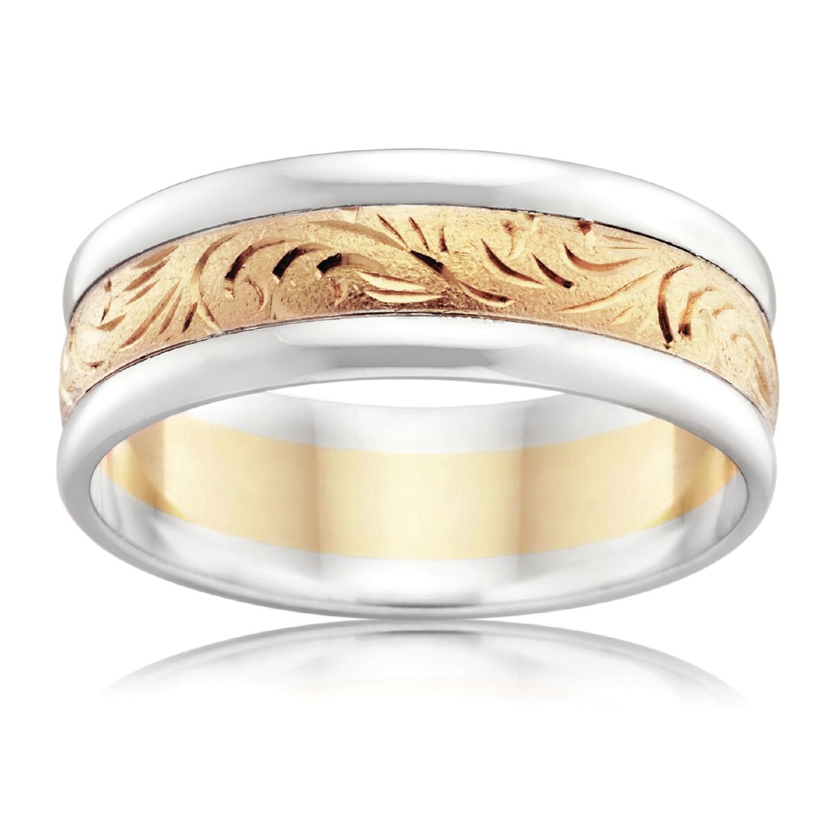 P. W. Beck Australian made two tone wedding ring