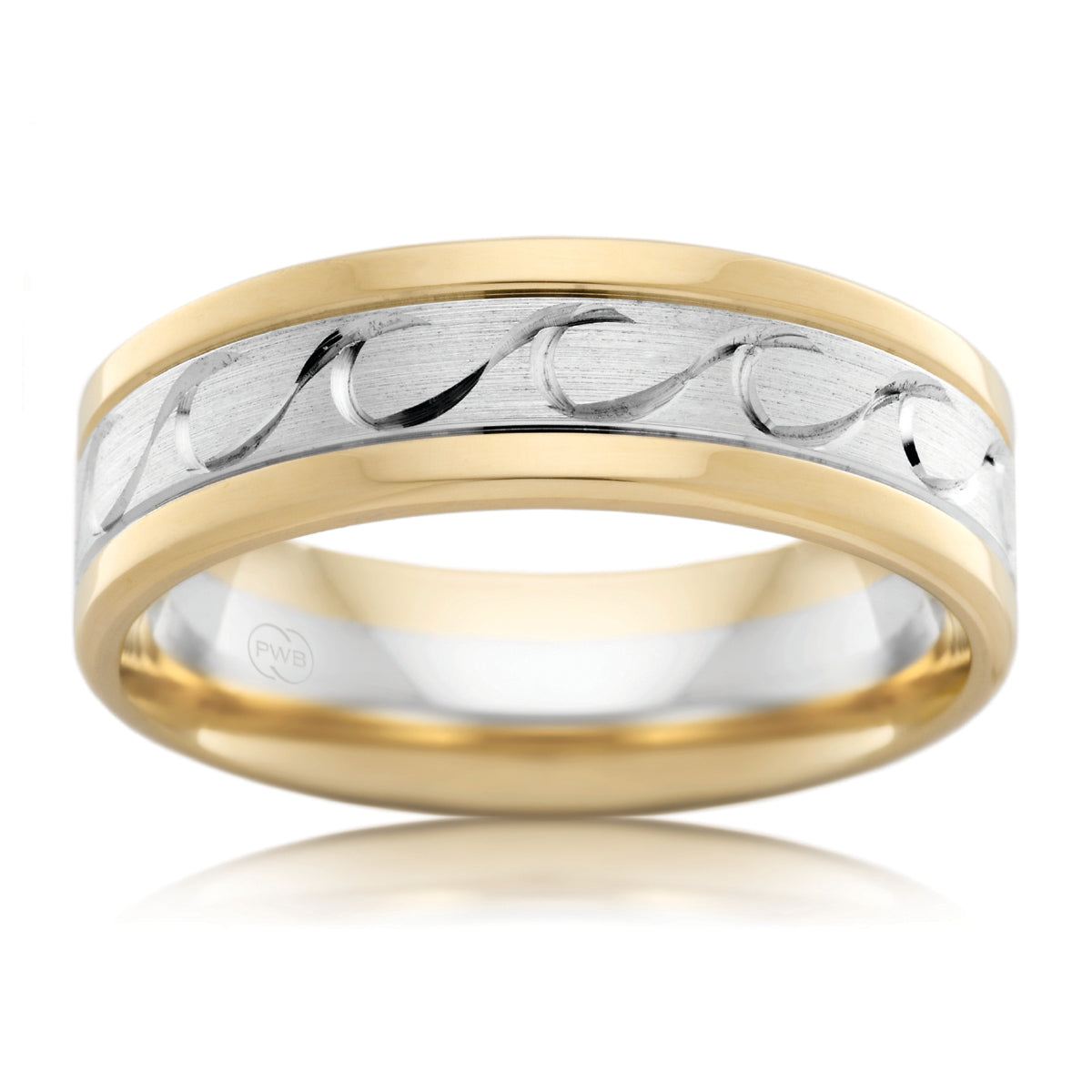 P. W. Beck Australian made two tone wedding ring