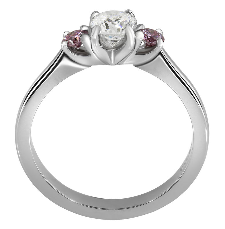 Intense Purple Pink Natural Diamond ring