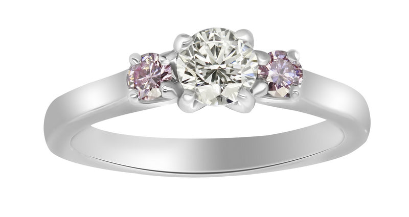 Intense Purple Pink Natural Diamond ring