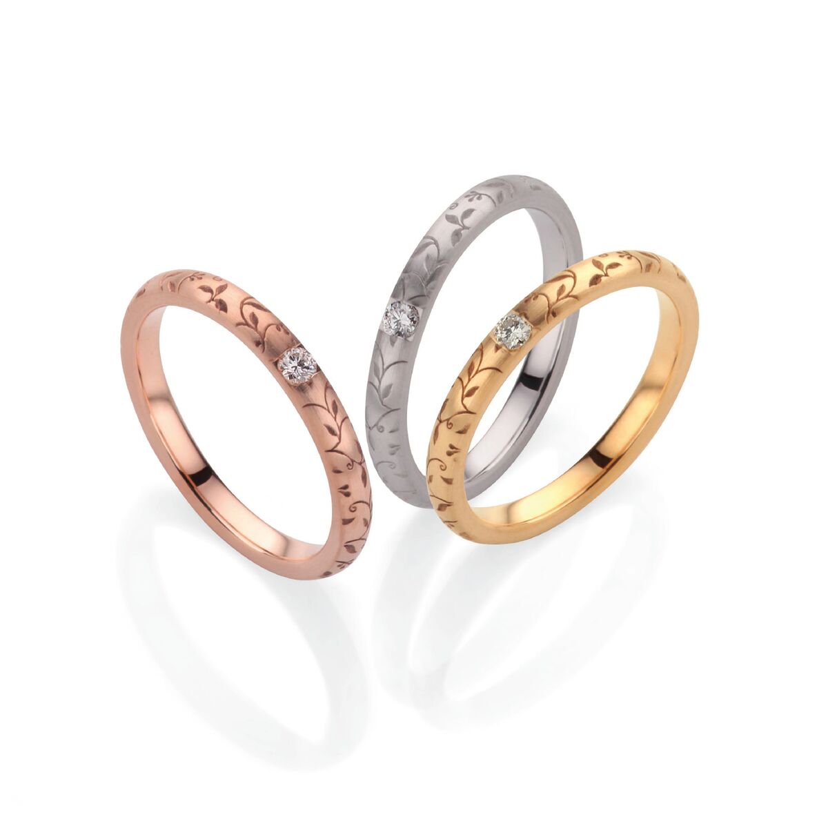 Fischer Gold Diamond Floral Wedding Ring