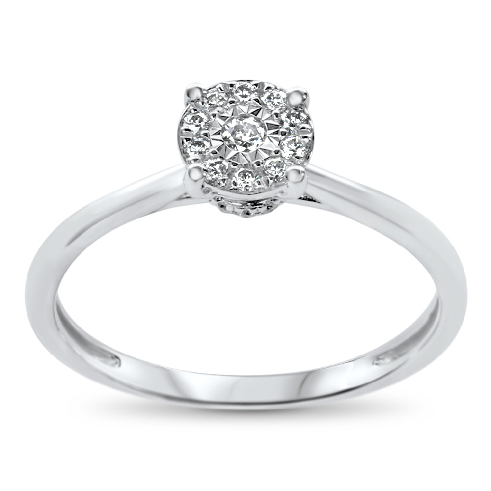 Enchanting low cost Engagement ring with 21 Diamonds