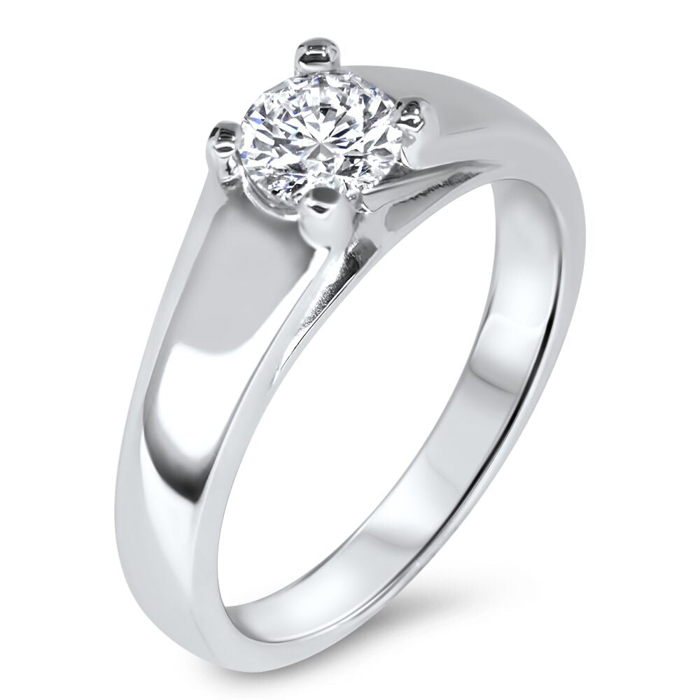 Floating Diamond Engagement ring