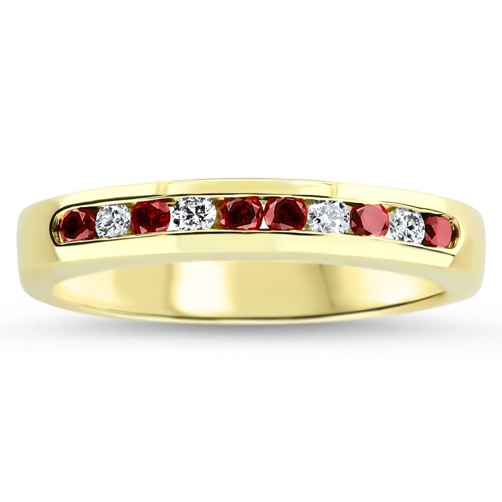 Ladies Cognac and White Diamond channel set Ring