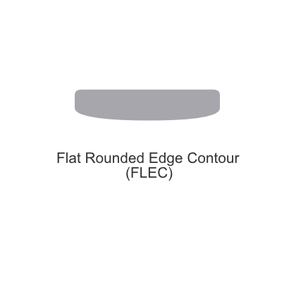 Flat with rounded top edge