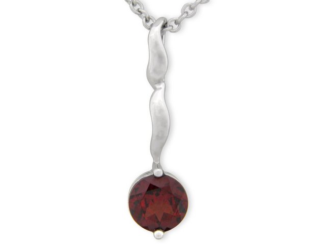 Red garnet drop pendant