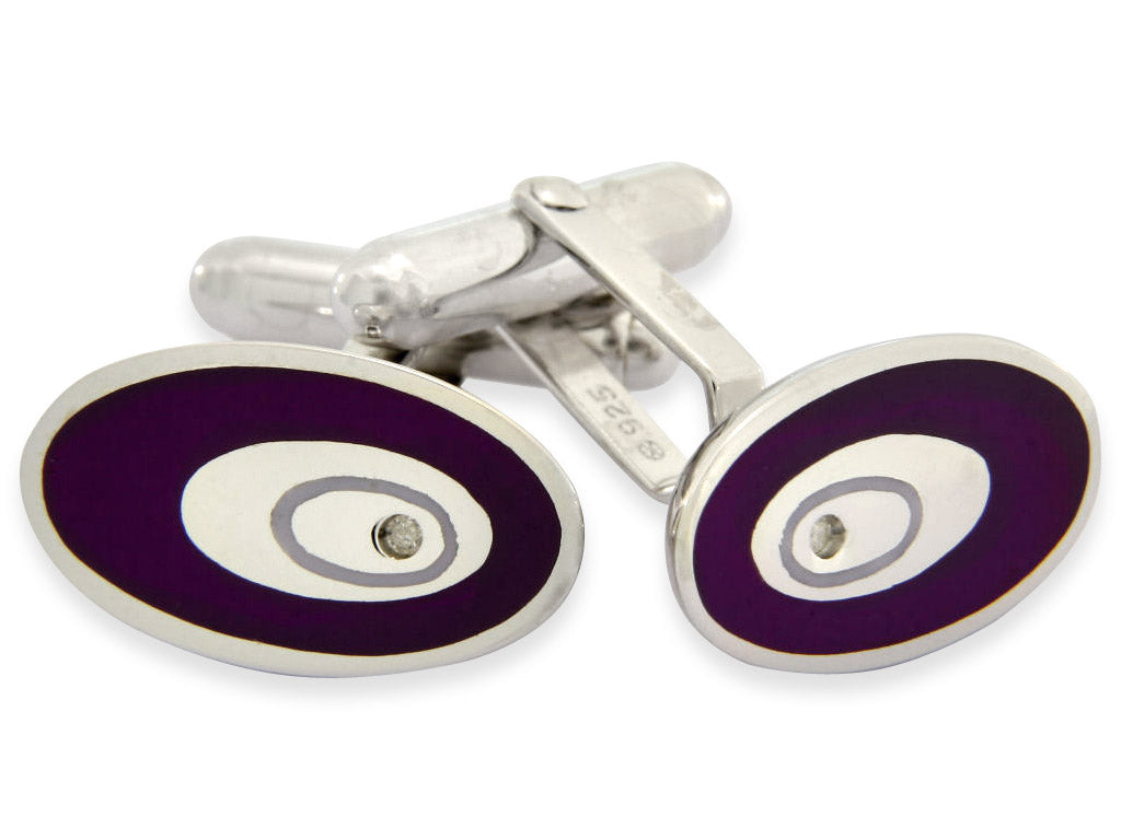 Discontinued: Hot Diamonds Silver diamond cuff links - MM061
