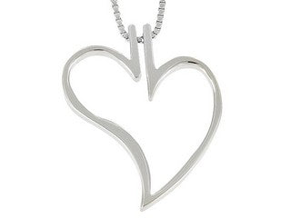 Unisex heart pendant with chain