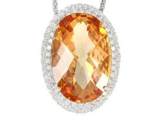 Hollywood champagne cubic zirconia pendant with chain by Georgini