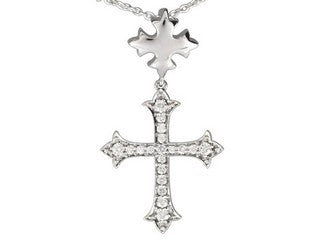 Diamond cross pendant