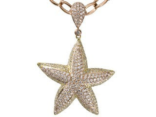 Stunning 437 diamond starfish necklace