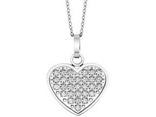 Inori heart shape pendant with cubic zirconia