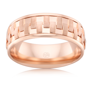 P. W. Beck Australian made Rose Gold wedding ring