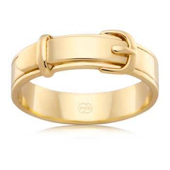 Mens Gold Belt Buckle Ring
