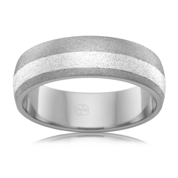 Titanium and 18ct White Gold Mens Wedding ring High Quality Australiam manufacture by P.W.B.
