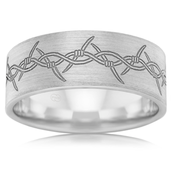 Titanium Barbed wire ring