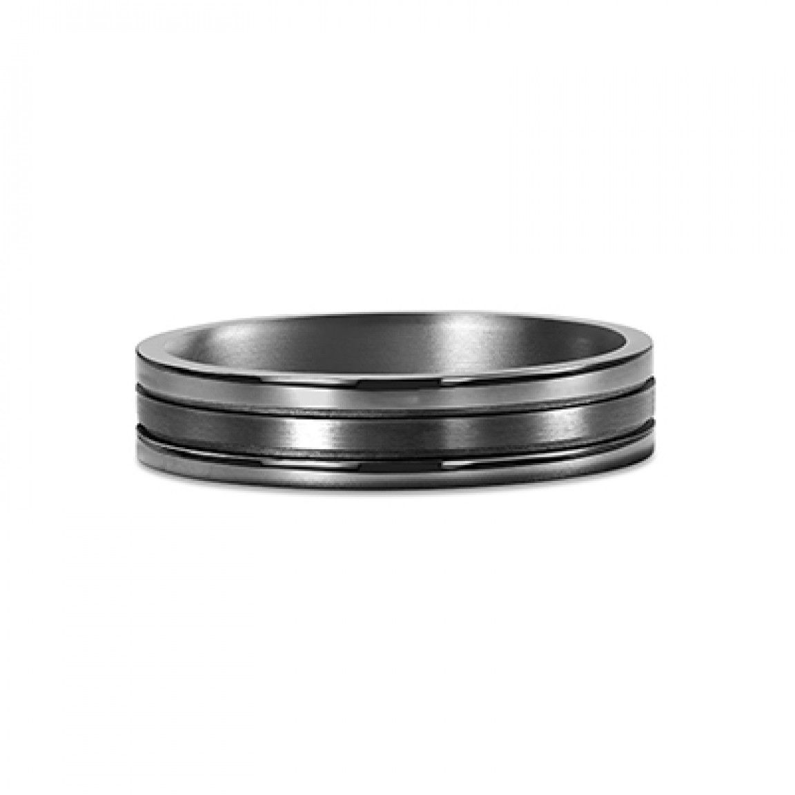 Ceramic 06.00 Ridged Band Ring Size 6
