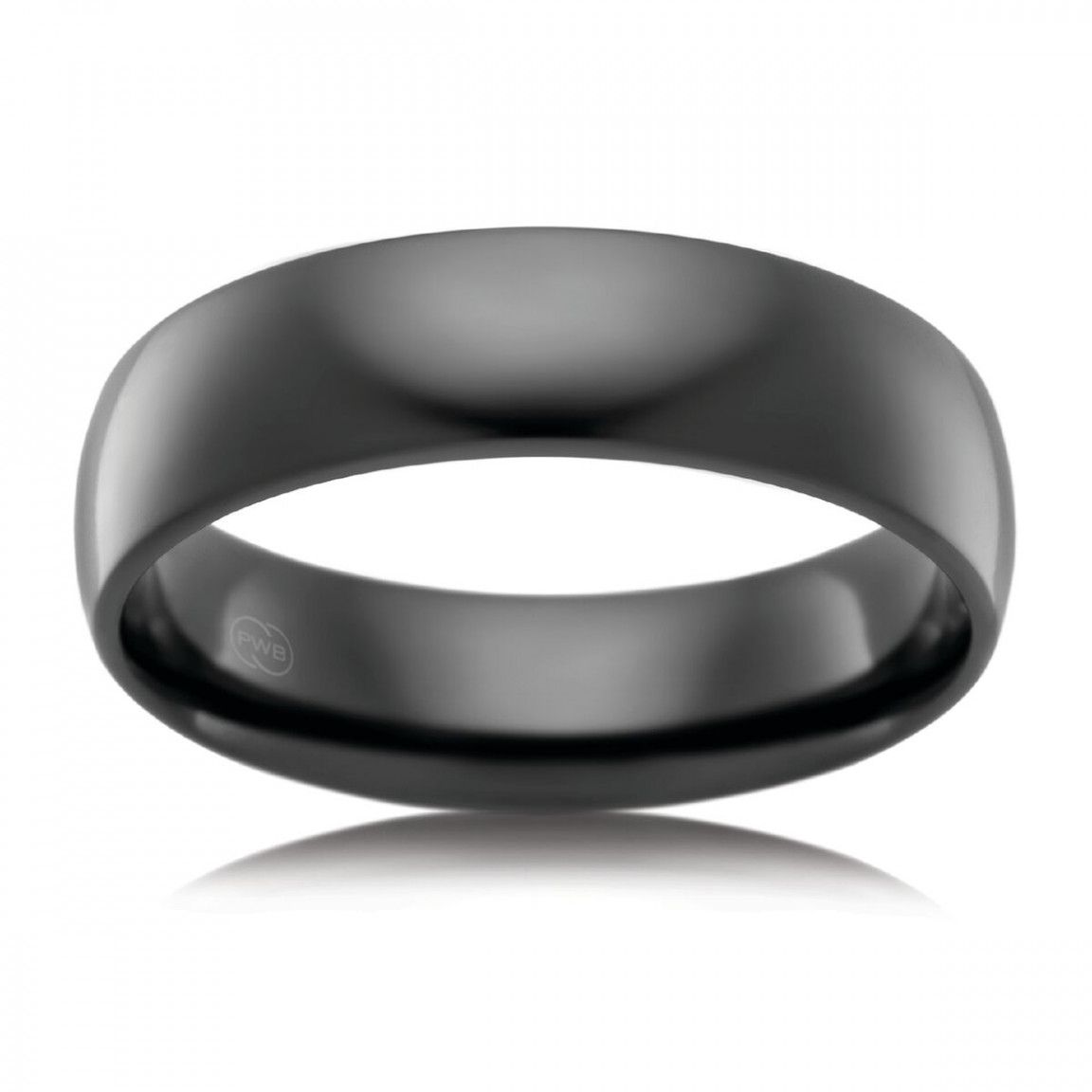 Australian made P W Beck Black Zirconium ring - Black Zirconium Wedding ...
