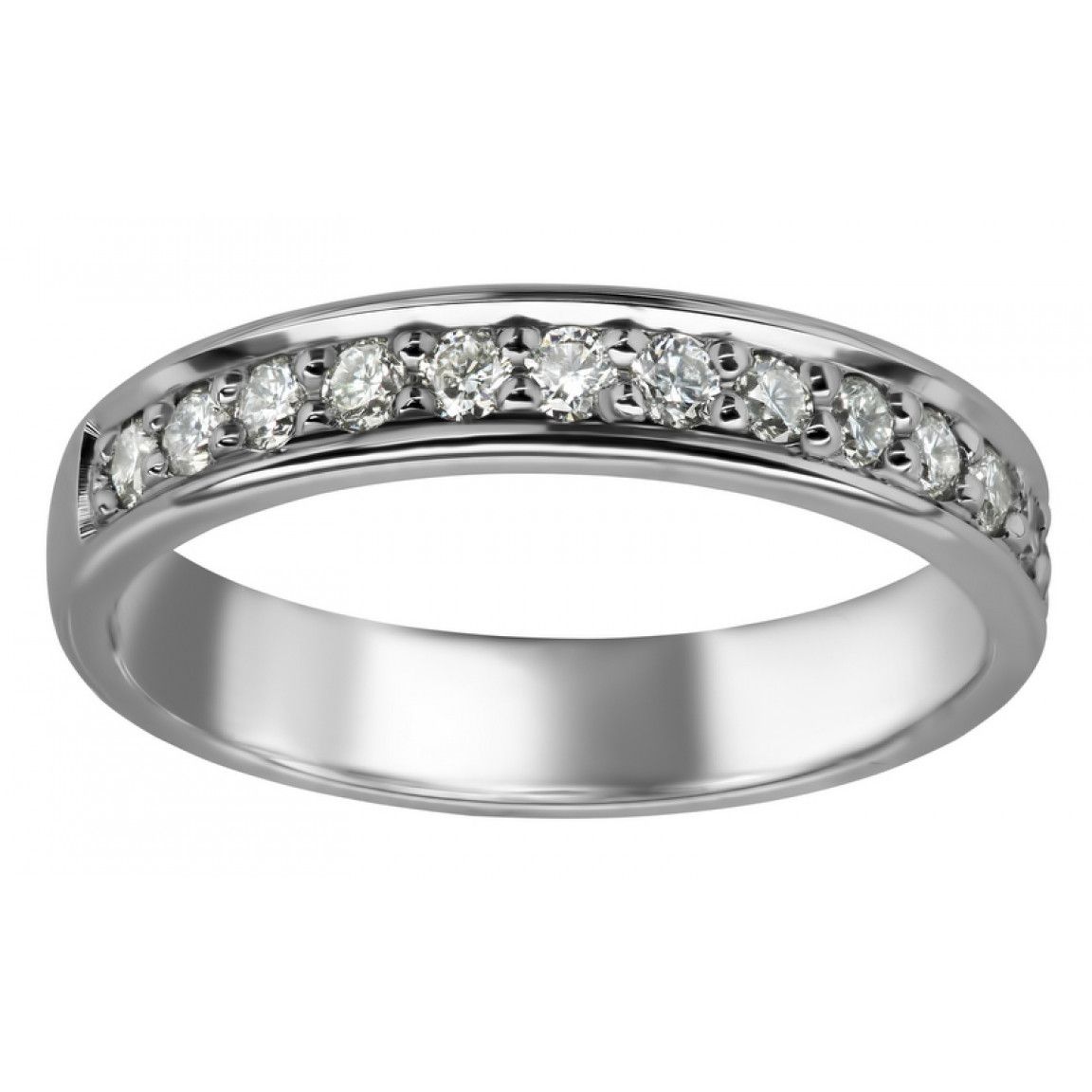 Diamond and Platinum Wedding  Ring  Platinum Diamond Set 