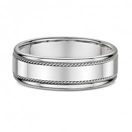 Dora Platinum 950 Mens Wedding ring 1.7mm deep-A13982