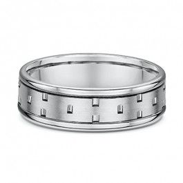 Dora Platinum 950 stripes and grooves European Mens Wedding ring, you can select the band width and depth that best suits you-A14399