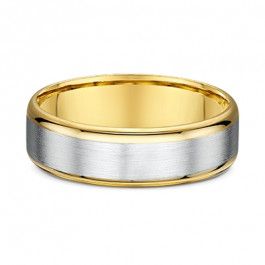 Platinum and 18ct Yellow Gold Dora Smooth European Mens Wedding Ring 1.6mm deep, you can select the band width that best suits you-A14269