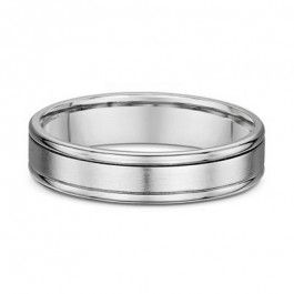 Dora Platinum 950ribbed edges European Man's wedding ring with variable depth selection-A14128