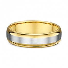 Dora 18ct Yellow and White Gold wedding band -A14277