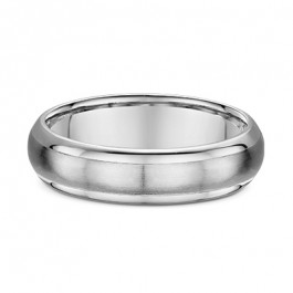 Men's Dora Platinum Smooth European Wedding ring-A14505