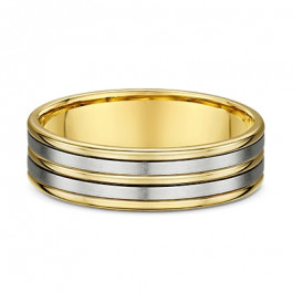Men's Dora 14ct Stripes European wedding ring with variable depth selection-A13896