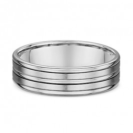 Men's Dora Platinum Stripes European wedding ring, you can select the band depth and width that best suits you-A13894