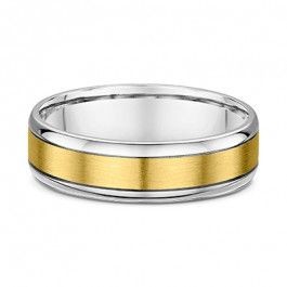 Dora 9ct Ribbed Edges European Men's Wedding Rings,with variable depth selection-a13050