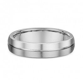 Mens Dora Titanium and 9ct White Gold satin finished wedding ring a very heavy strong 2.4mm deep, you can select a width that is most suitable for you-A14148