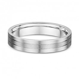  Dora Platinum 950 grooved wedding ring 1.8mm deep, you can select the band width that best suits you-A14380