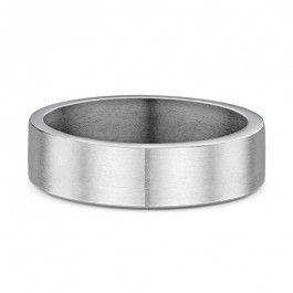  Dora 9ct White gold and Titanium flat inside out Mens Wedding ring 1.8mm deep
-A14407