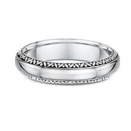 Dora Spartan 14ct white Gold Mens Wedding Ring -A14024