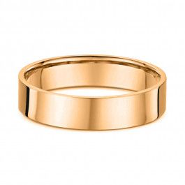 9ct Rose Gold flat wedding ring the band is 1.2mm deep you can choose a band width Dora 560A03 -m1396