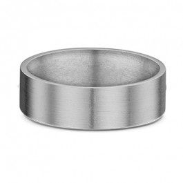 Dora European flat Titanium Mens Wedding ring with a light satin finish, the band is 1.8mm deep-A14270