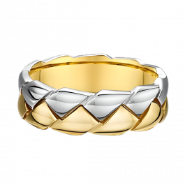 Introducing Dora's 14ct White and Yellow Gold twisted men's wedding ring - the perfect addition to your special day. This stunning ring boasts a depth of 2.4mm, making it a timeless and elegant piece that will last you a lifetime. Don't miss out on the opportunity to make your wedding day unforgettable with this beautiful ring.-2258000