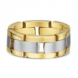 Dora 9ct three colour flexible wedding ring-A14079