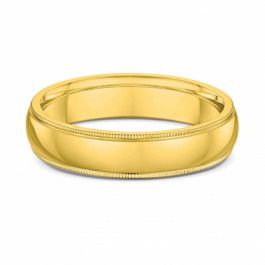 9ct Yellow Gold with light dome and rope edge 2mm deep,you can choose a band width that best suits you-M1162