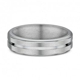 Dora Titanium grooved European Mens wedding ring, the band is 1.8mm deep-A14368
