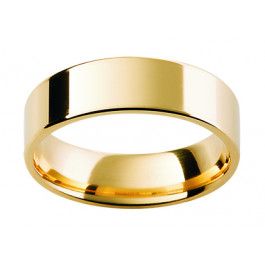 Mens 9ct Yellow Gold wedding ring flat with soft edge and comfort fit
-M1263