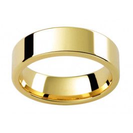 Mens 9ct Yellow Gold wedding ring with soft edge heavy weight flat construction with a minimum 1.8mm depth
-A13787