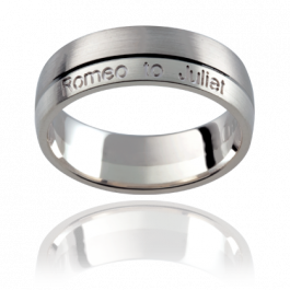 9ct White Gold Carve both your Names into this Romantic ring-M1465