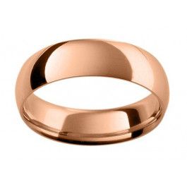 18ct rose gold high rounded domed wedding ring with comfort fit, classic style with a nice soft feel.-A13863