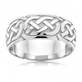 Integrity 9ct White Gold Celtic ring, Quality Australian Made by Peter W Beck.
-A14530