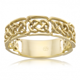Serenity 9ct Yellow Gold Celtic ring, Quality Australian Made by Peter W Beck.
-A14526