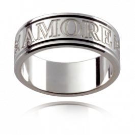 9ct White Gold Carve your Name or Message in this High Quality Australian Made ring-M1469