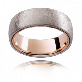 Quality Australian Made 9ct White and Rose Gold wedding ring with a strong 2mm depth-T105